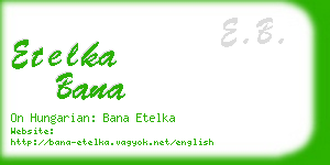 etelka bana business card
